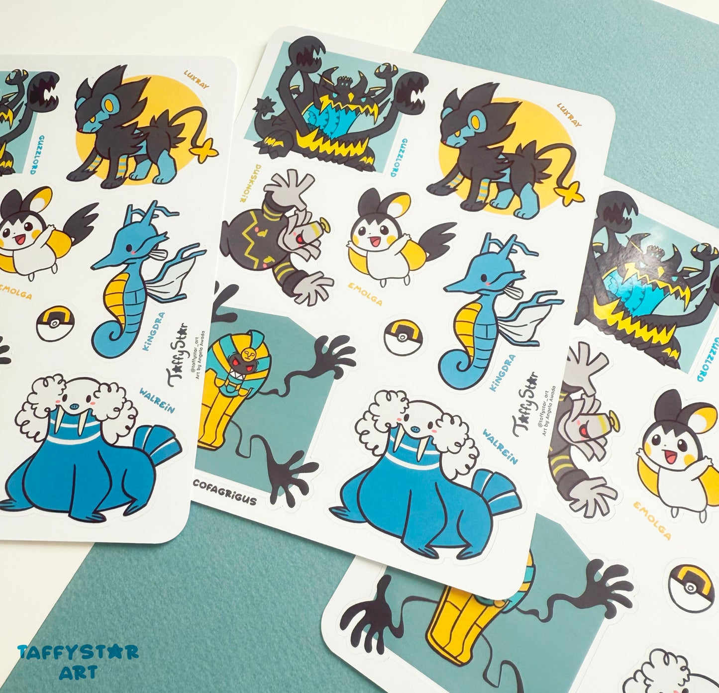 Poke Doodles Sticker Sheet - LUXRAY & FRIENDS