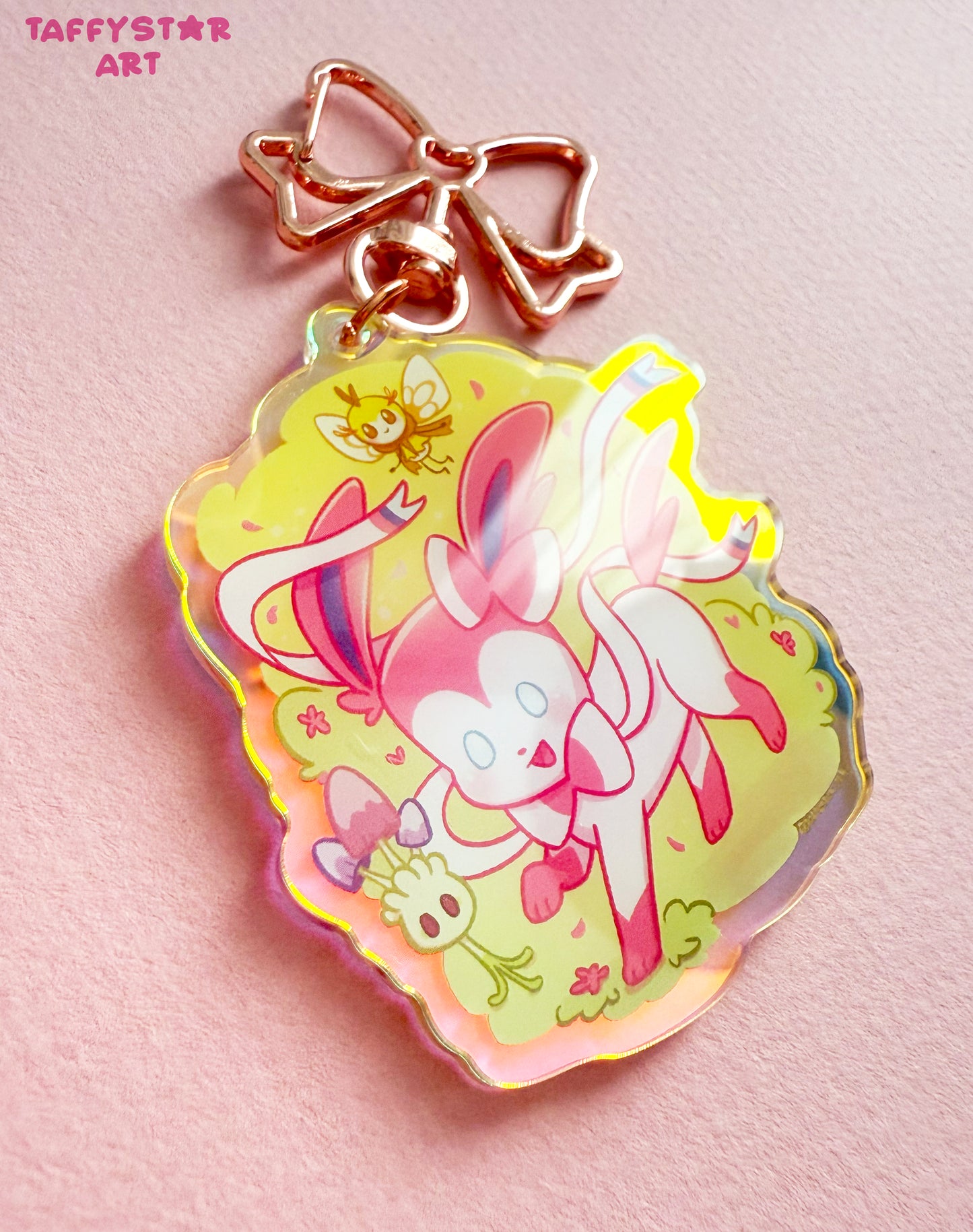 Sylveon Holographic Acrylic Keychain