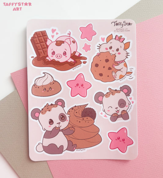 Dessert Cuties Paper Sticker Sheet