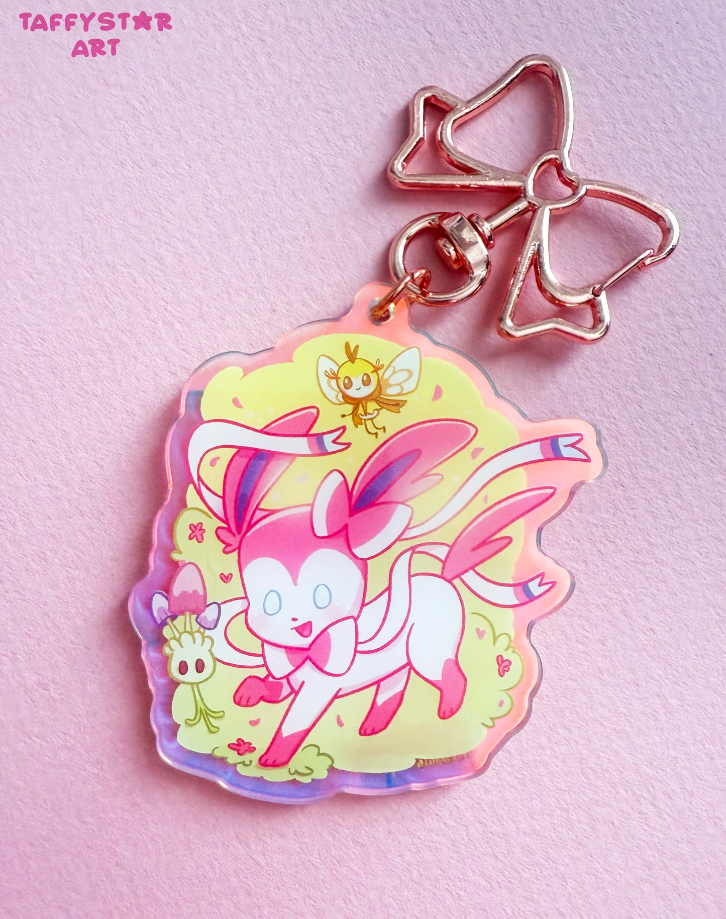Sylveon Holographic Acrylic Keychain