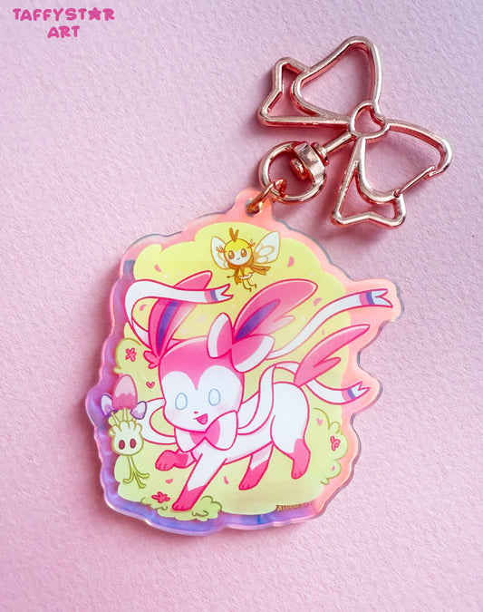 Sylveon Holographic Acrylic Keychain